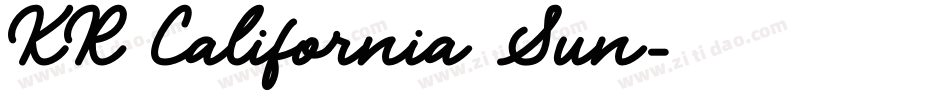 KR California Sun字体转换